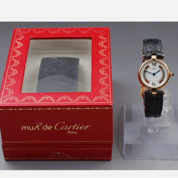 Cartier Must de Gold White Face Womens Watch - Picture 2 of 6